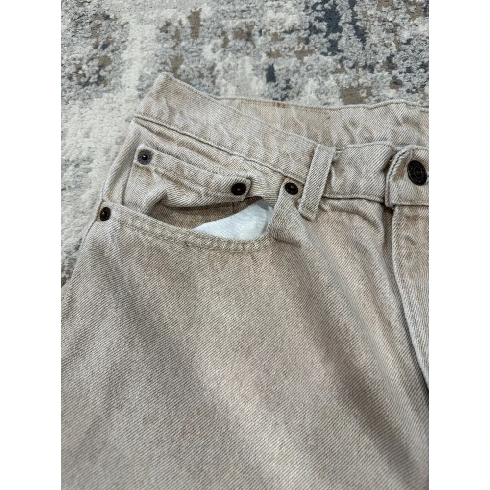 Vintage Levis 550 Relaxed Fit Tapered Leg Jeans Tan Made in USA Mens 33x32 1992